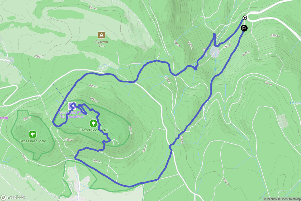 Radków: mapa trasy - Poland