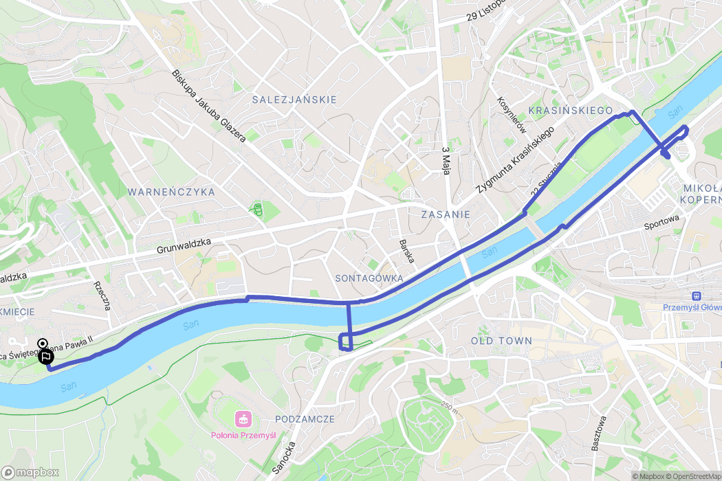 Przemyśl: mapa trasy - Poland