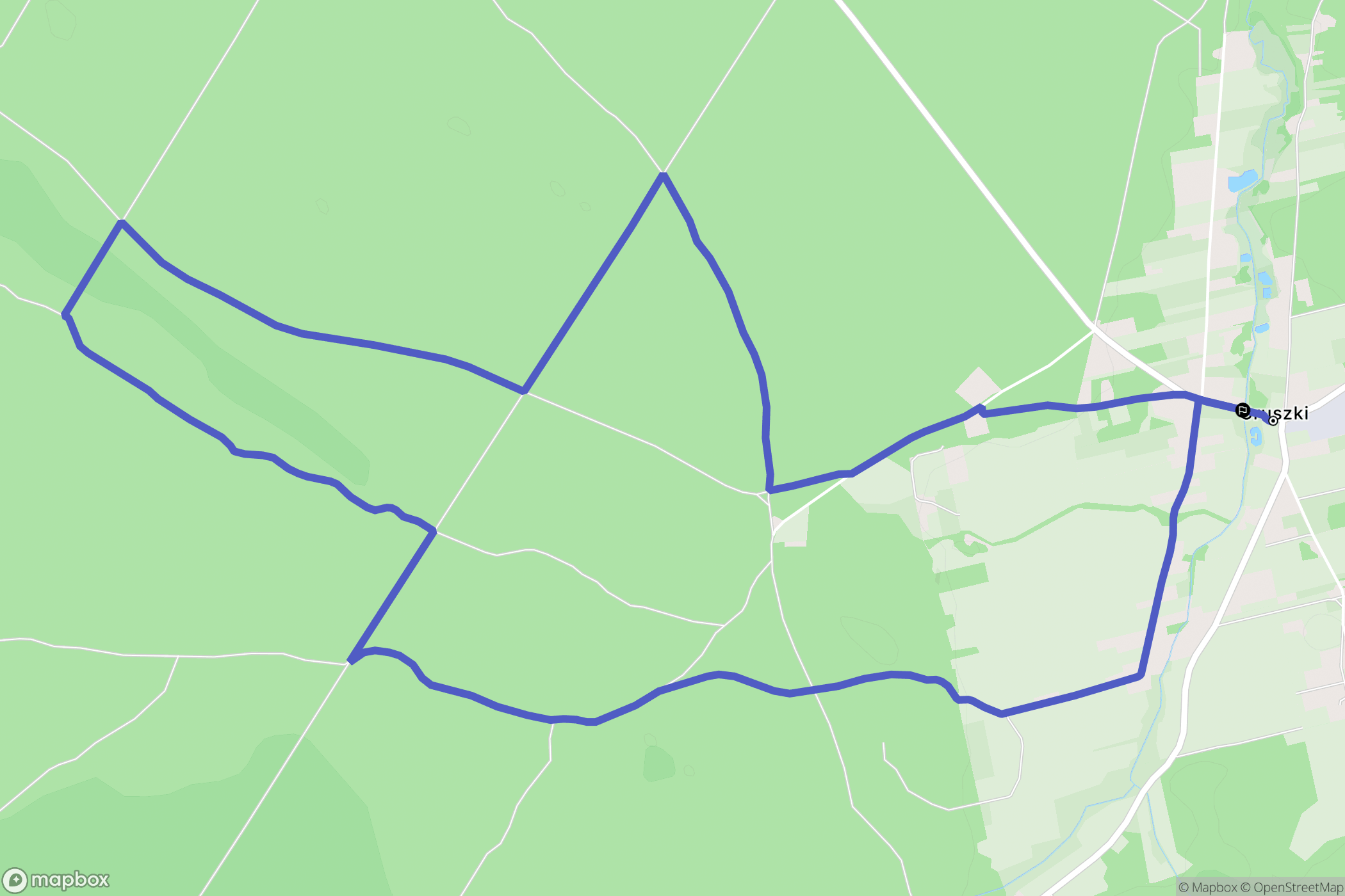Gruszki: mapa trasy - Poland