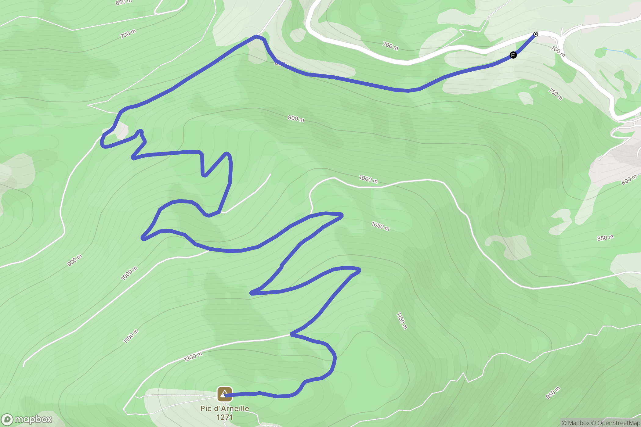 Labastide : carte du parcours de randonnée - France