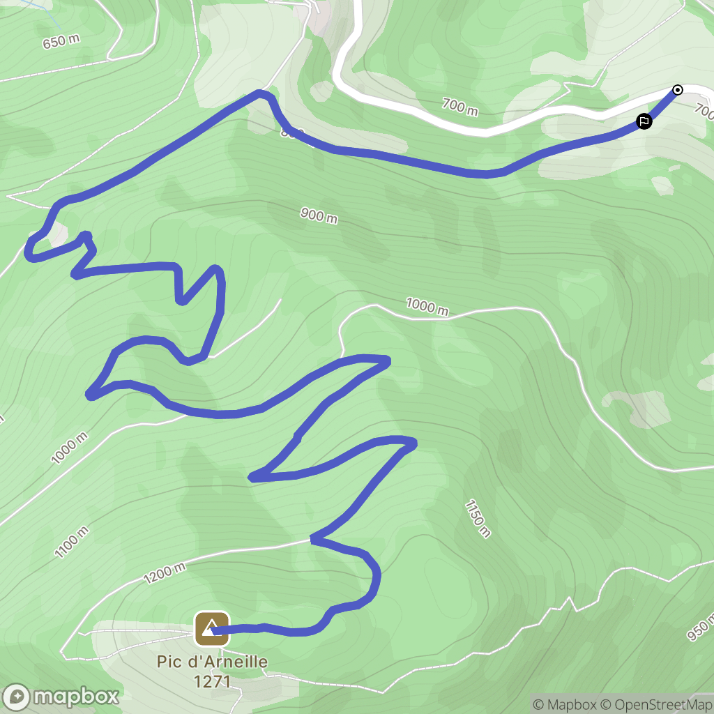Labastide : carte du parcours de randonnée - France