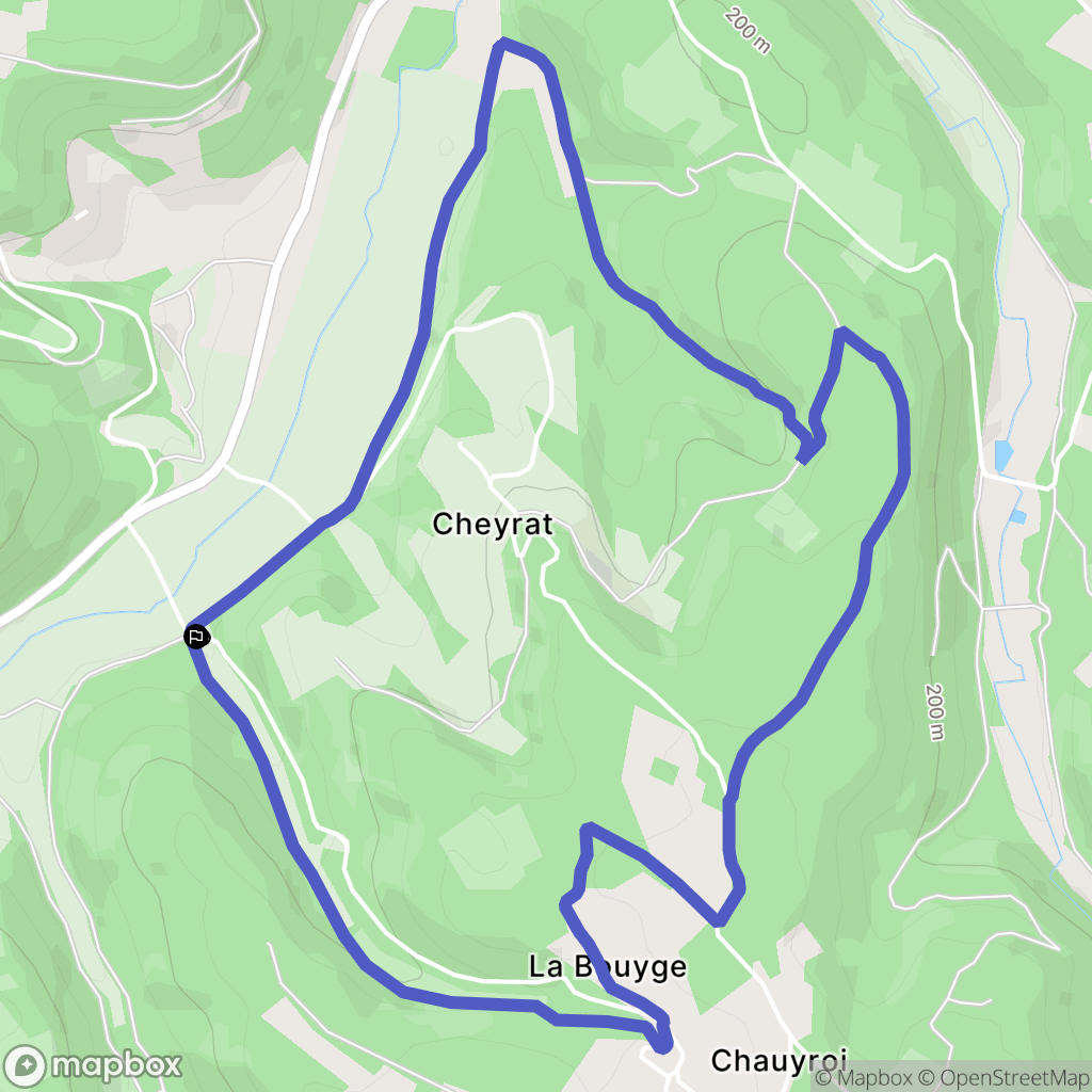 Coly-Saint-Amand : carte du parcours de randonnée - France