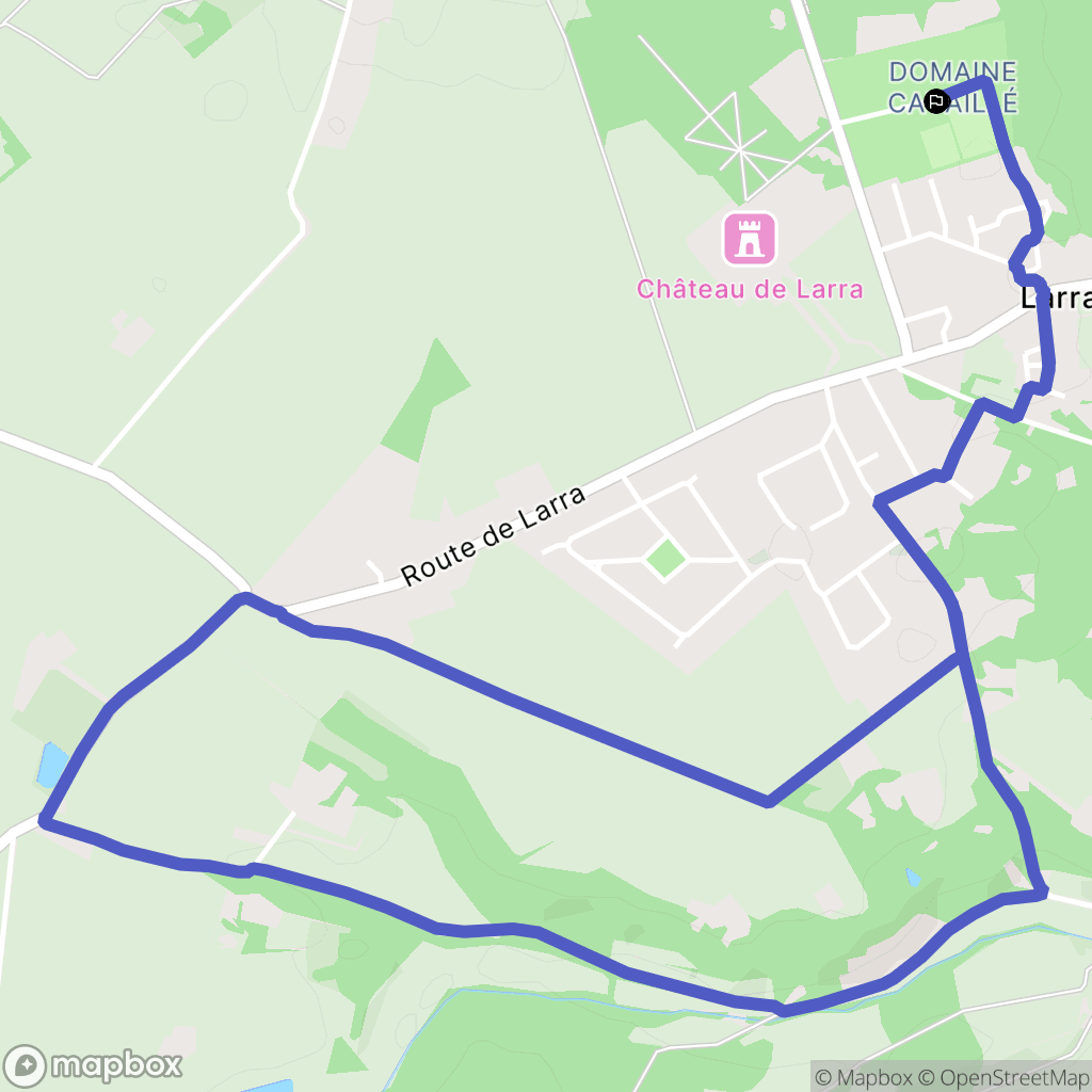 Larra : carte du parcours de randonnée - France