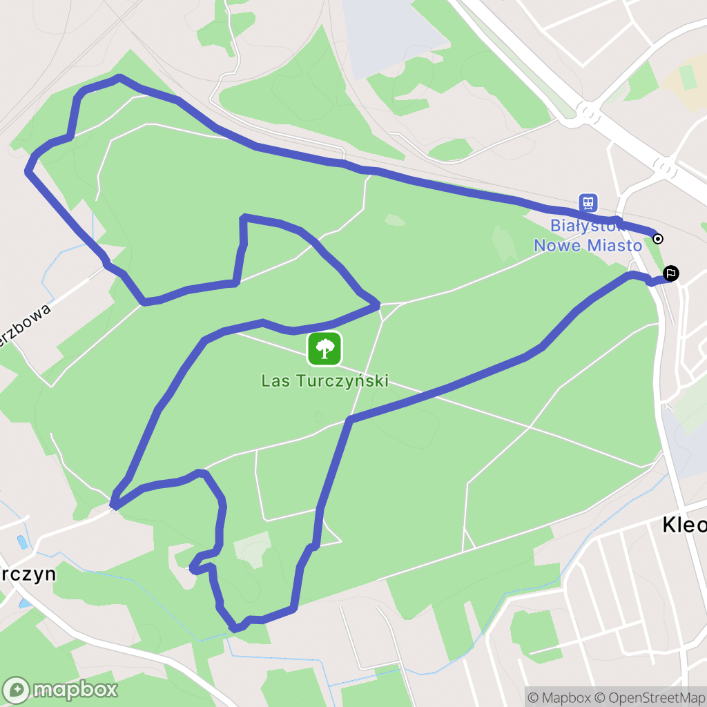 Kleosin: mapa trasy - Poland