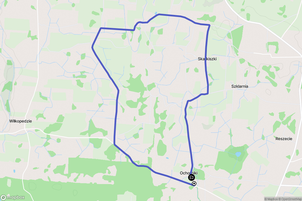 Kielczany: mapa trasy - Poland