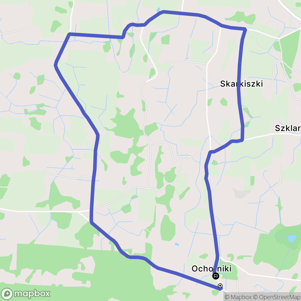 Kielczany: mapa trasy - Poland