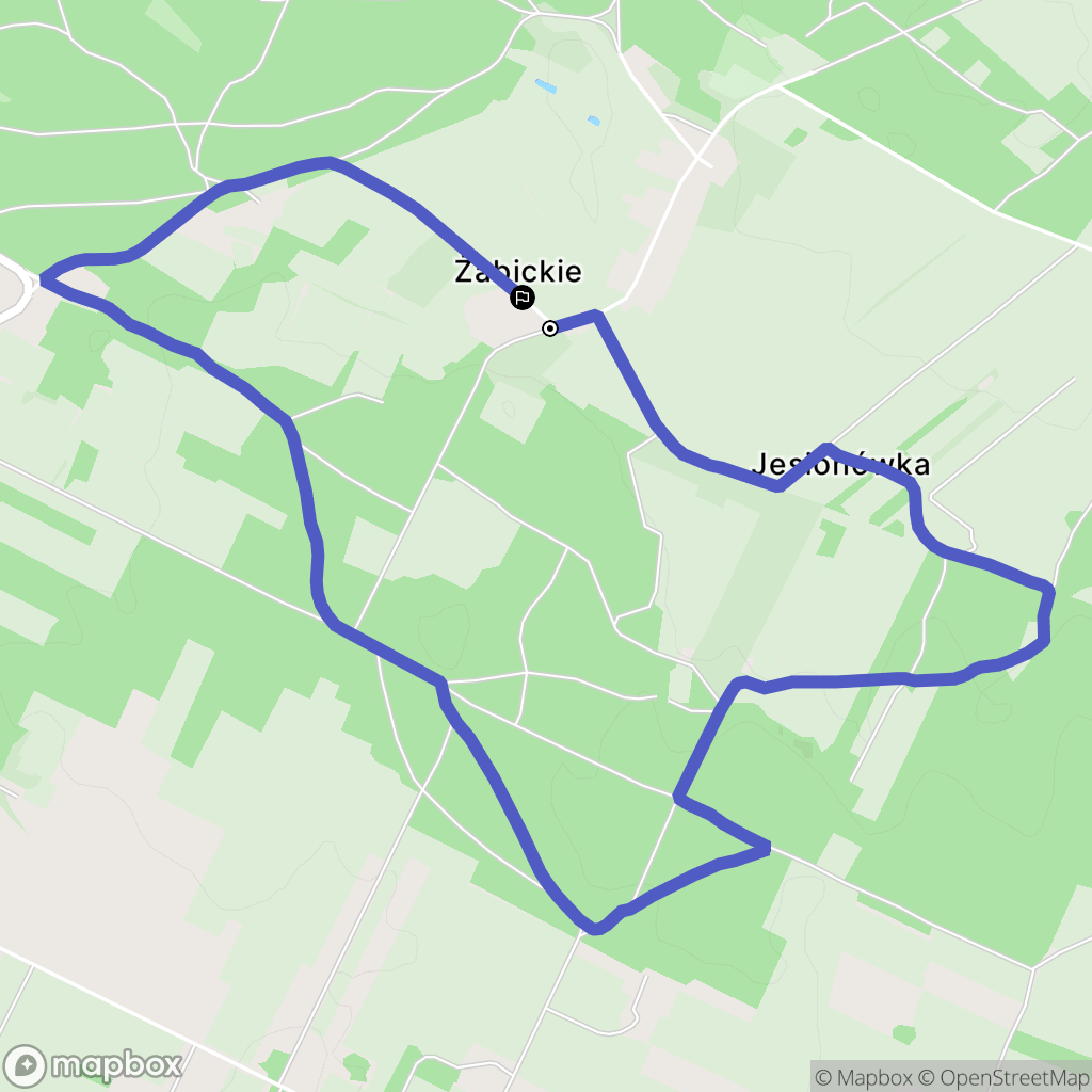 Żabickie: mapa trasy - Poland