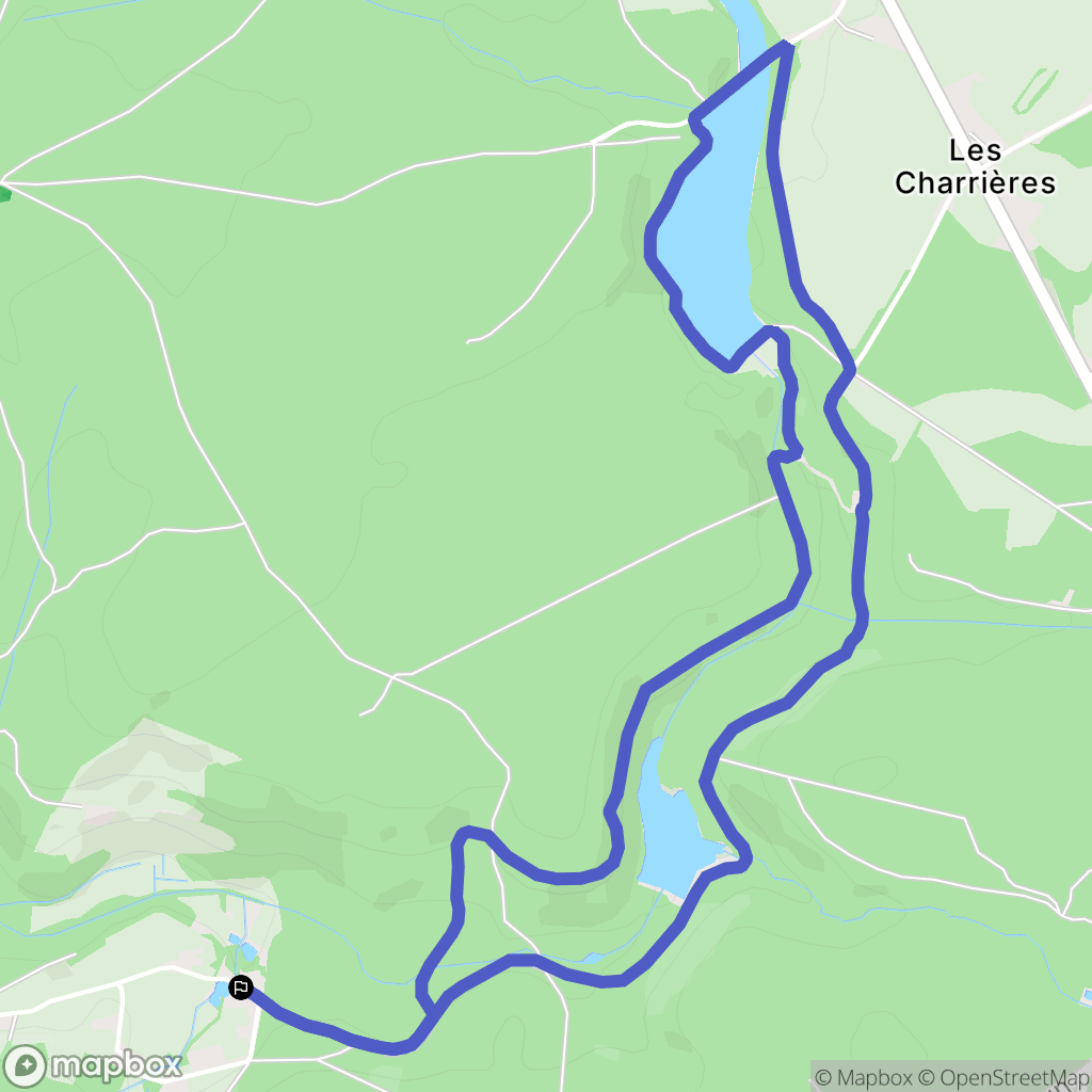 Marmagne : carte du parcours de randonnée - France