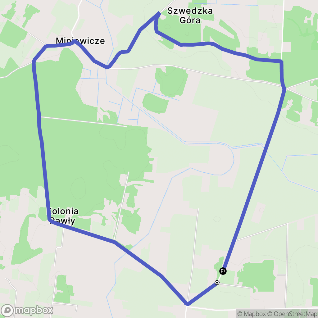 Pawły: mapa trasy - Poland