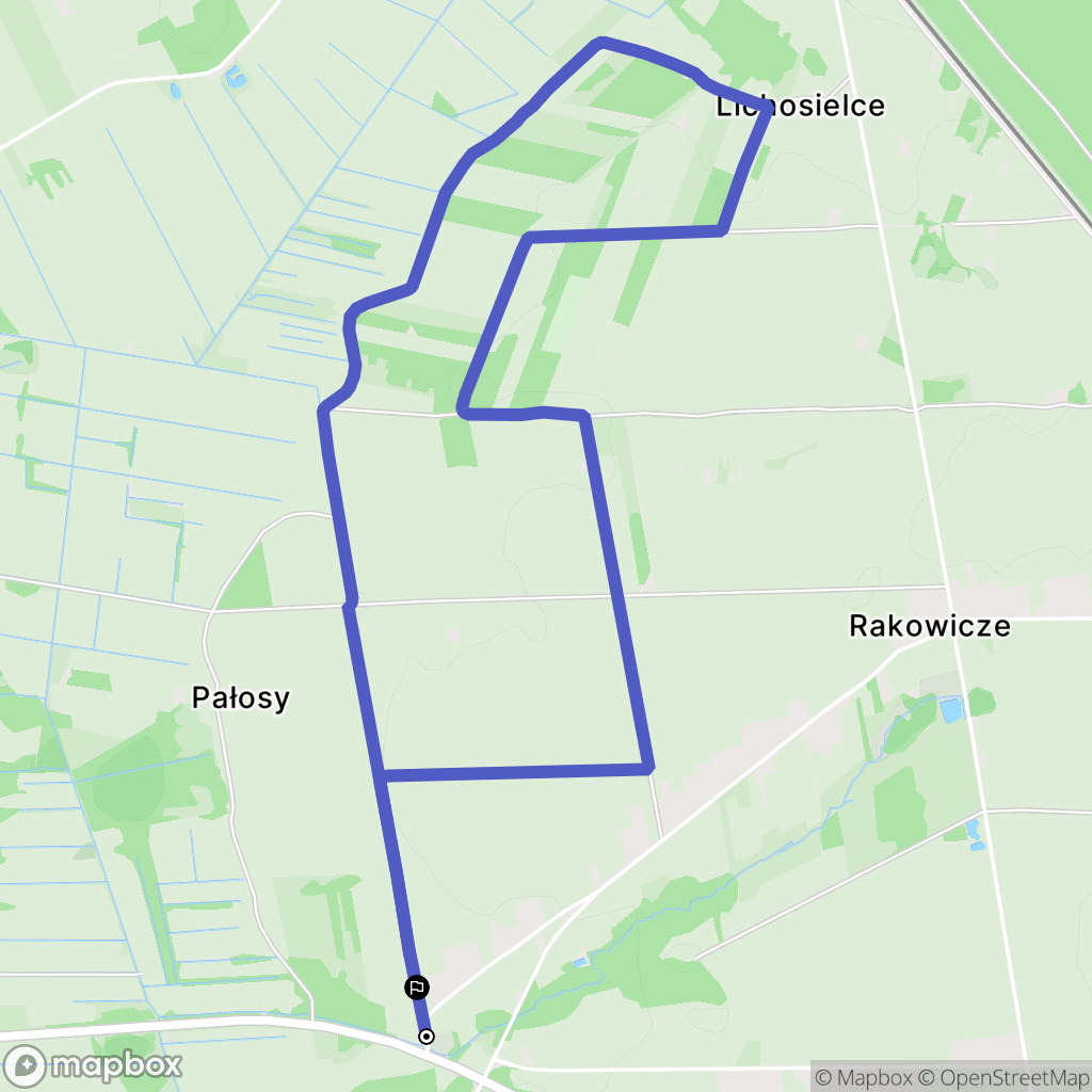 Rakowicze: mapa trasy - Poland