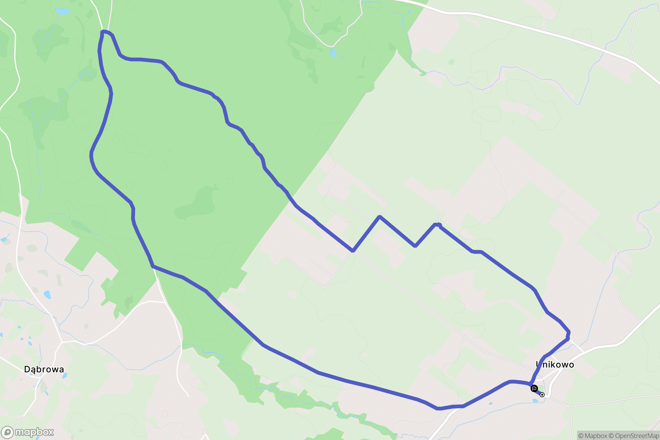 Unikowo: mapa trasy - Poland