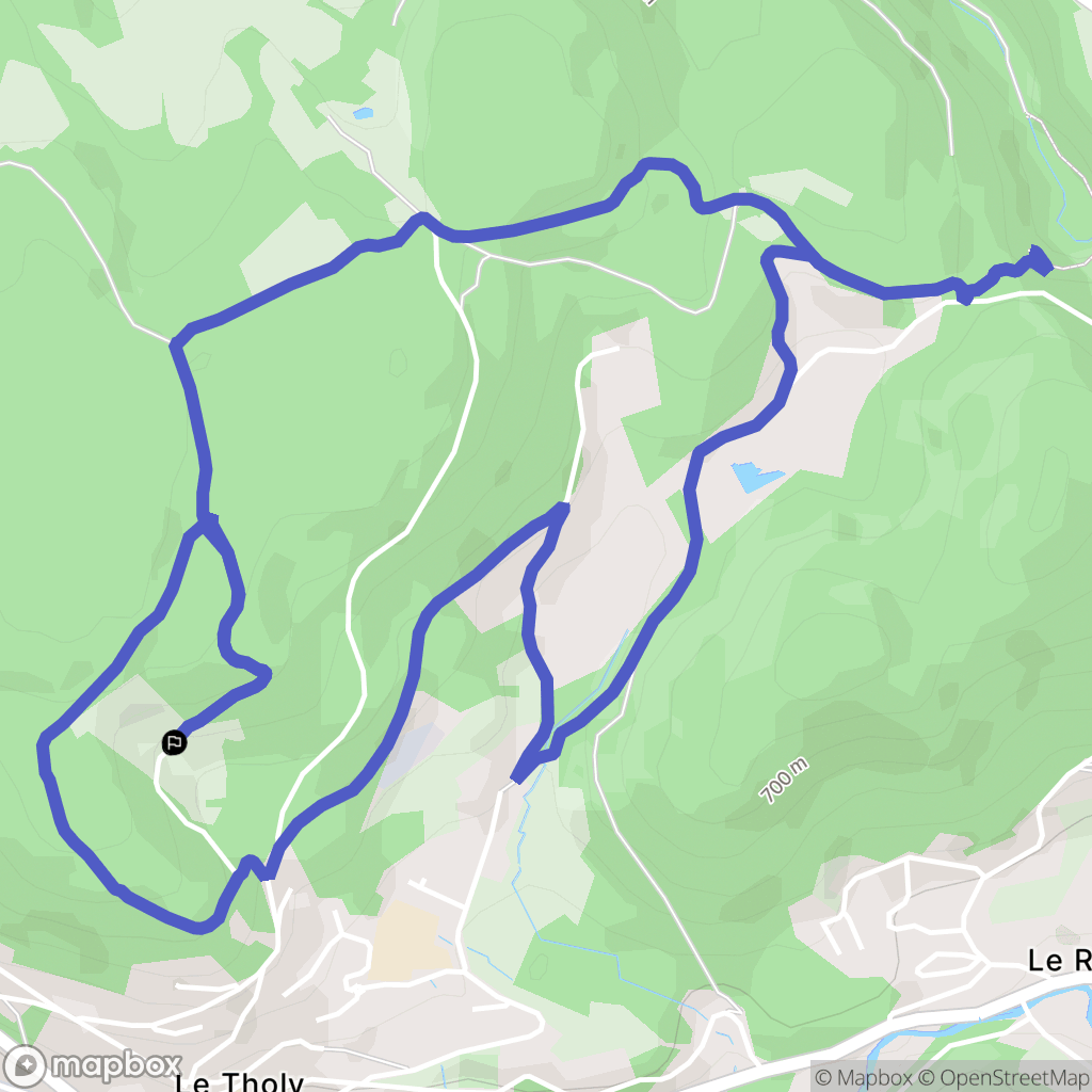 Le Tholy : carte du parcours de randonnée - France