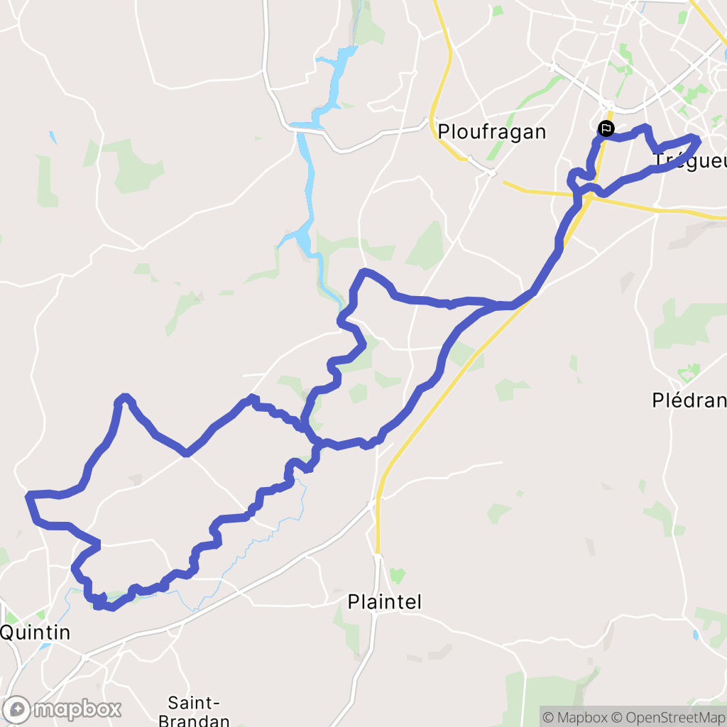 Trégueux : carte du parcours de randonnée - France