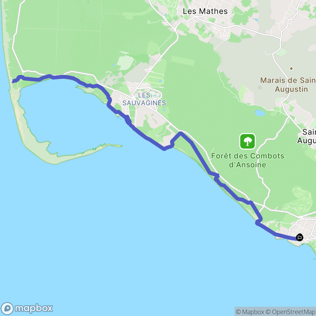 Saint-Palais-sur-Mer : carte du parcours de randonnée - France