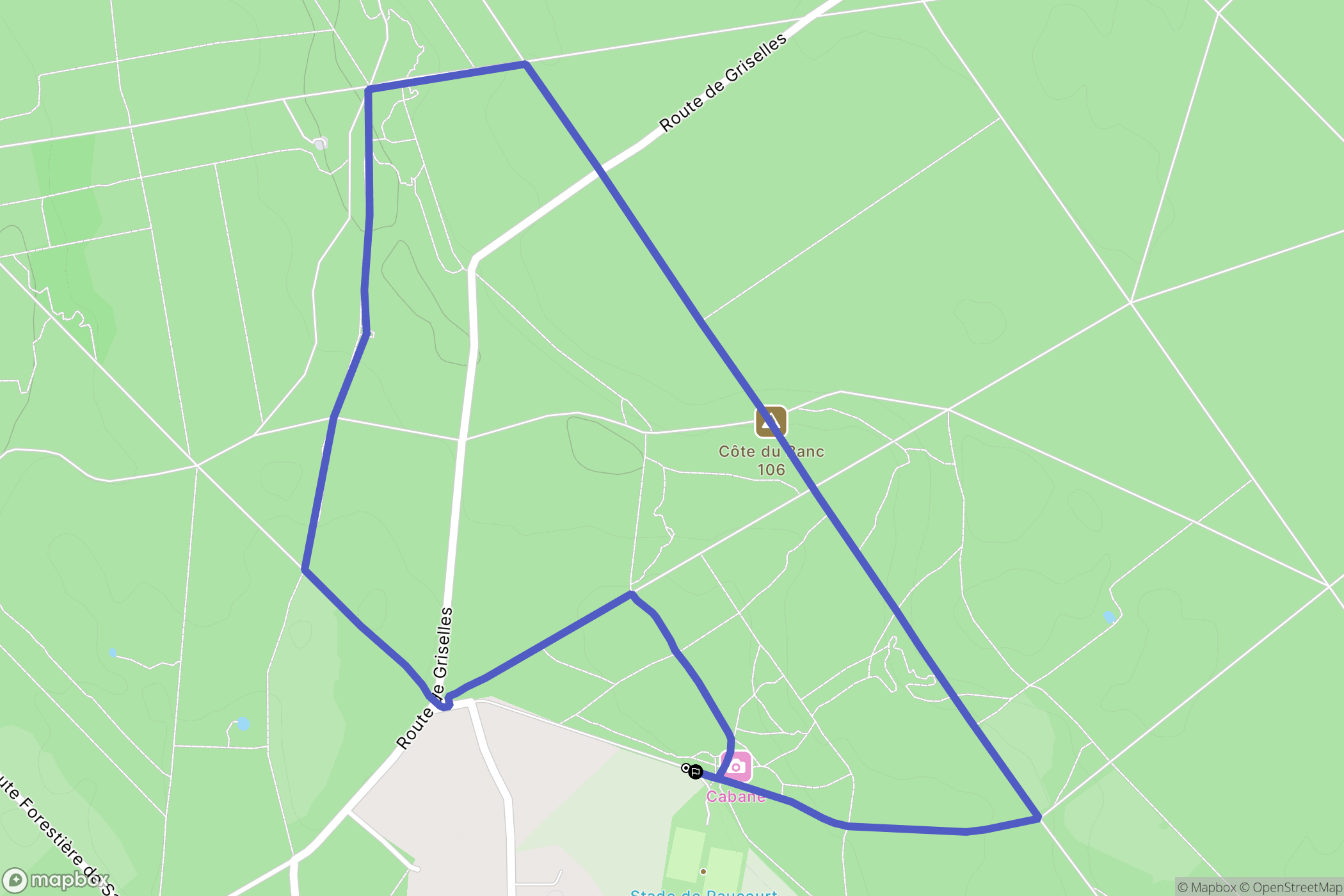 Paucourt : carte du parcours de randonnée - France
