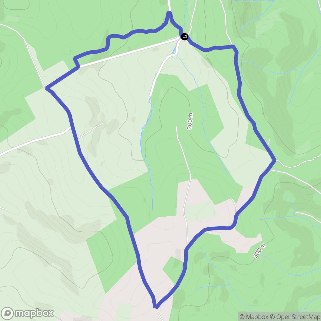 Monein : carte du parcours de randonnée - France