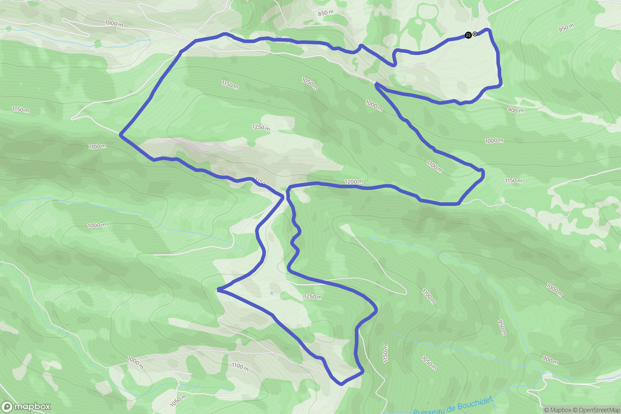 Esparros : carte du parcours de randonnée - France