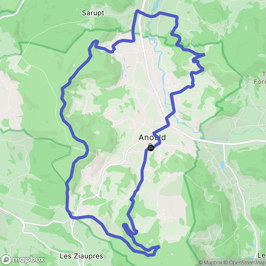 Anould : carte du parcours de randonnée - France