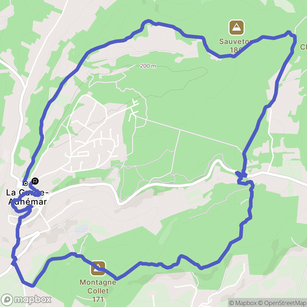 La Garde-Adhémar : carte du parcours de randonnée - France