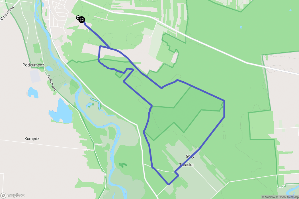 Sulejów: mapa trasy - Poland