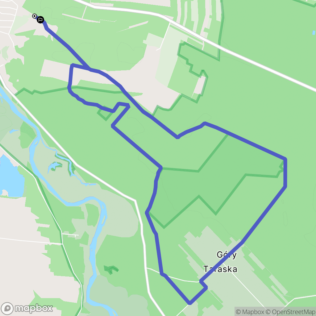 Sulejów: mapa trasy - Poland