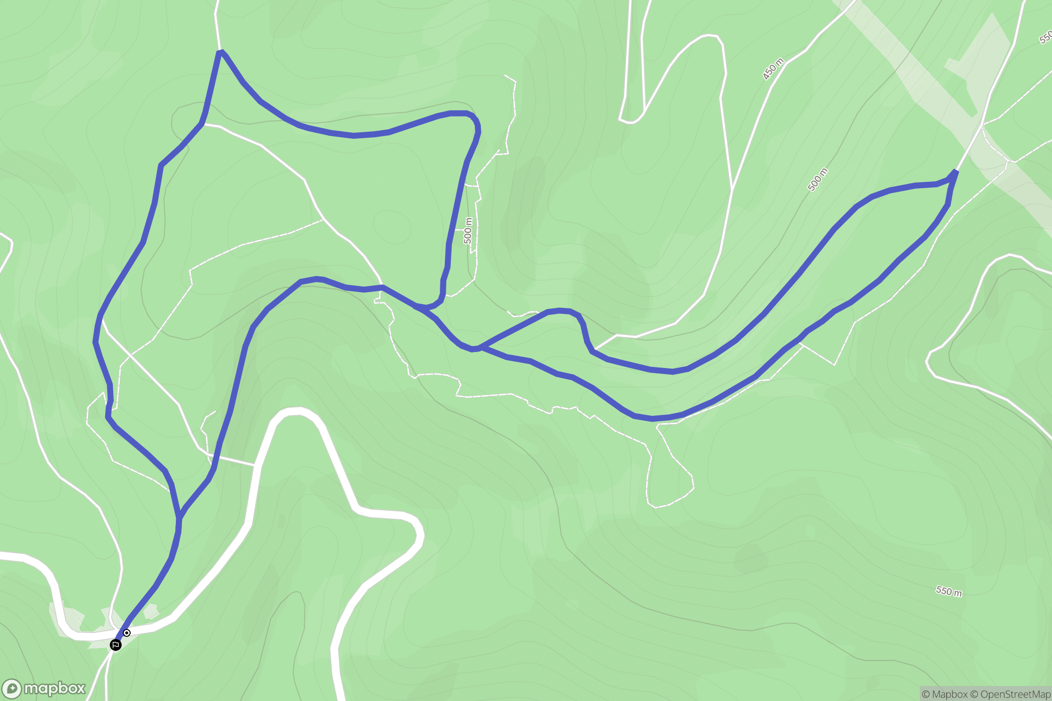 Angomont : carte du parcours de randonnée - France