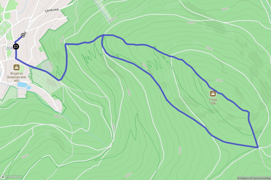 Lądek-Zdrój: mapa trasy - Poland