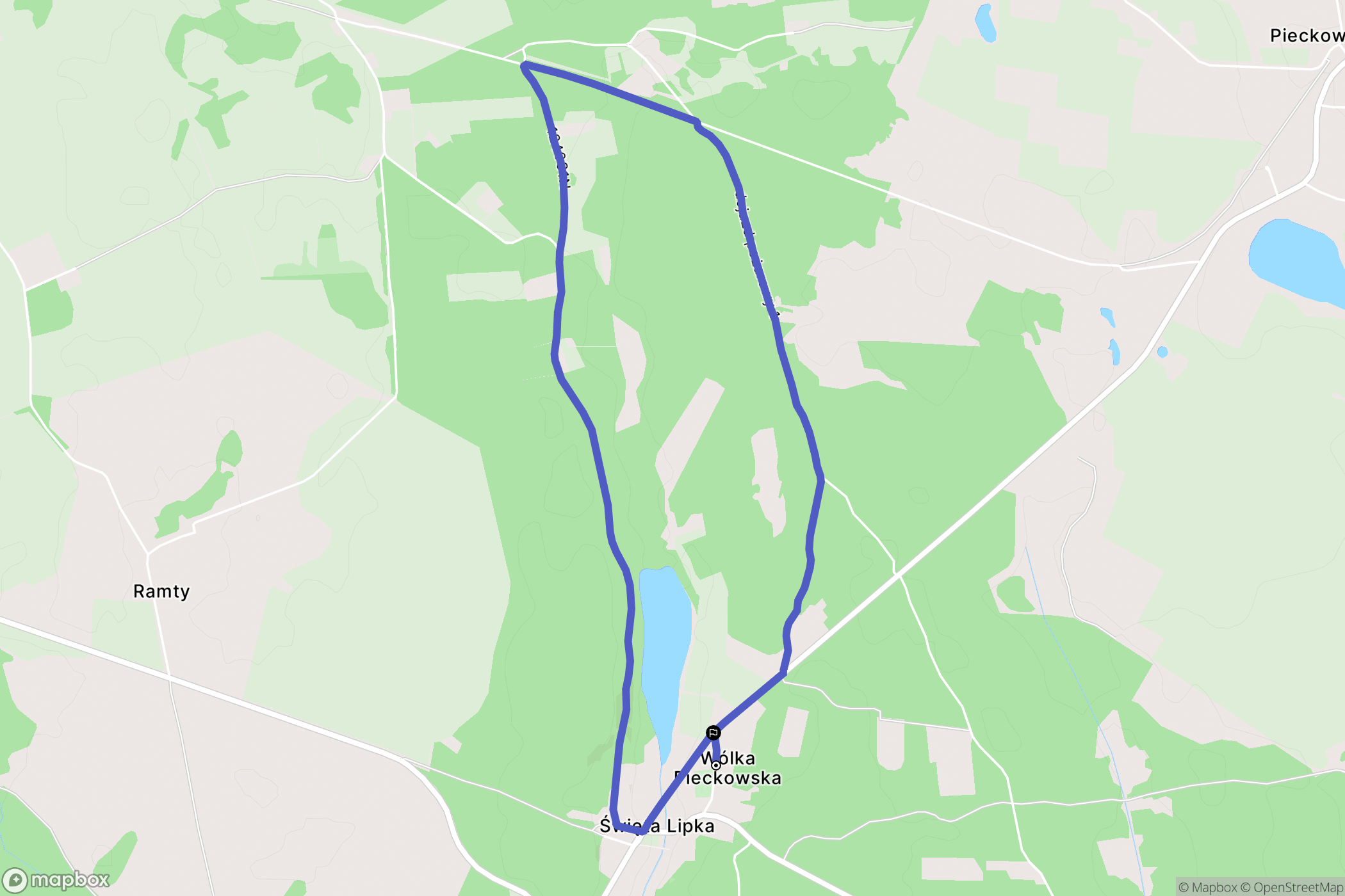 Święta Lipka: mapa trasy - Poland