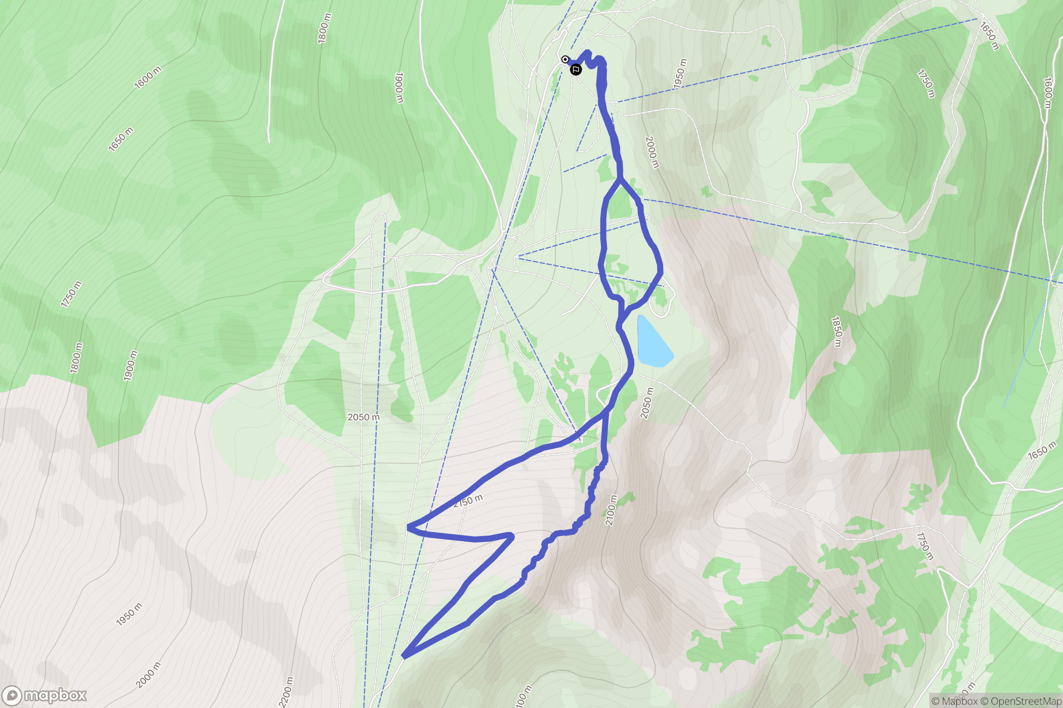 Ax-les-Thermes : carte du parcours de randonnée - France