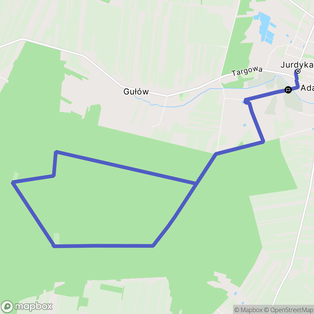 Adamów: mapa trasy - Poland
