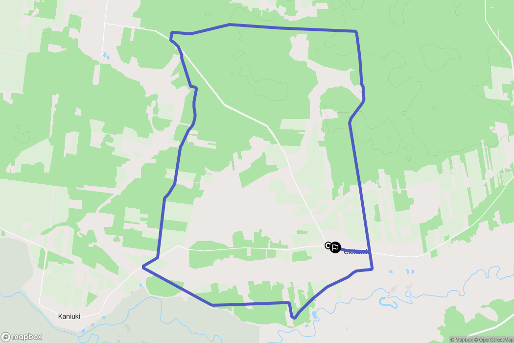Ciełuszki: mapa trasy - Poland