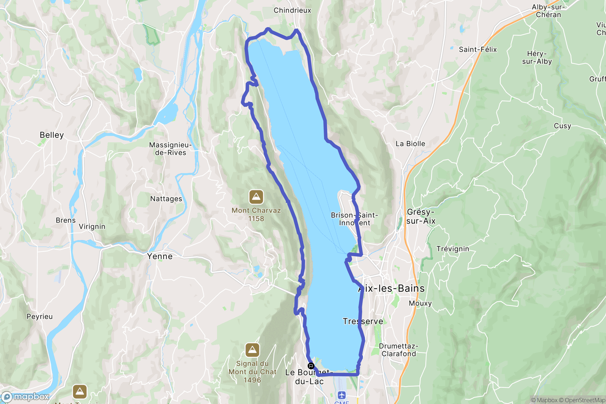 Le Bourget-du-Lac: routekaart voor buitenactiviteiten - France