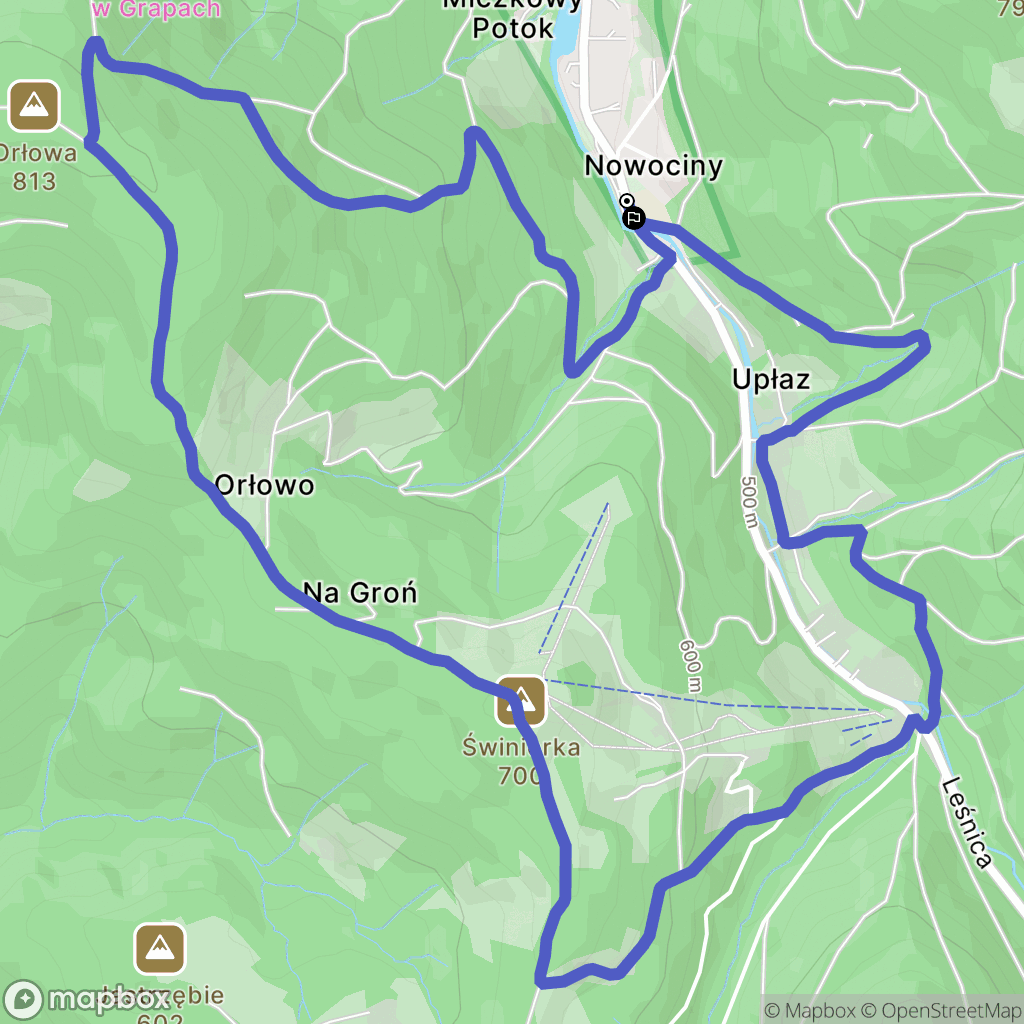 Brenna: mapa trasy - Poland