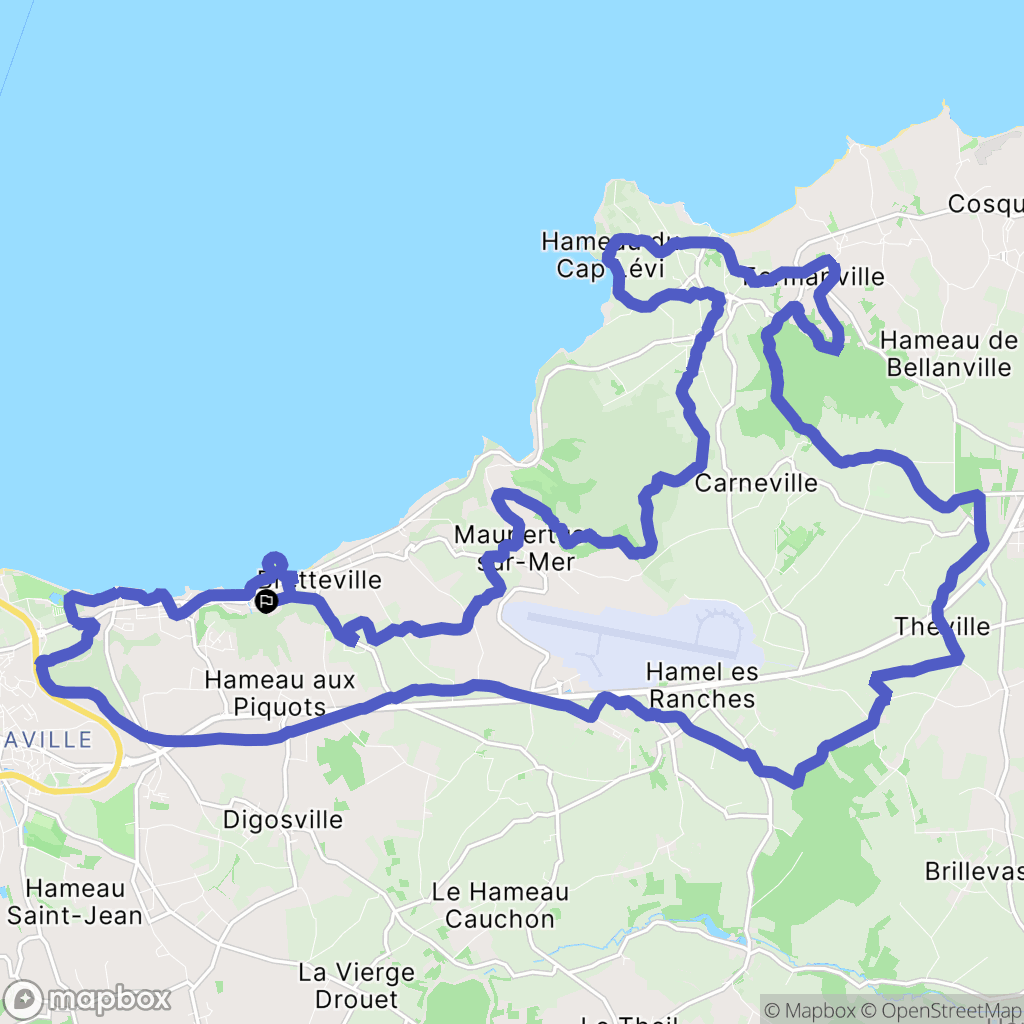 Bretteville : carte du parcours de randonnée - France