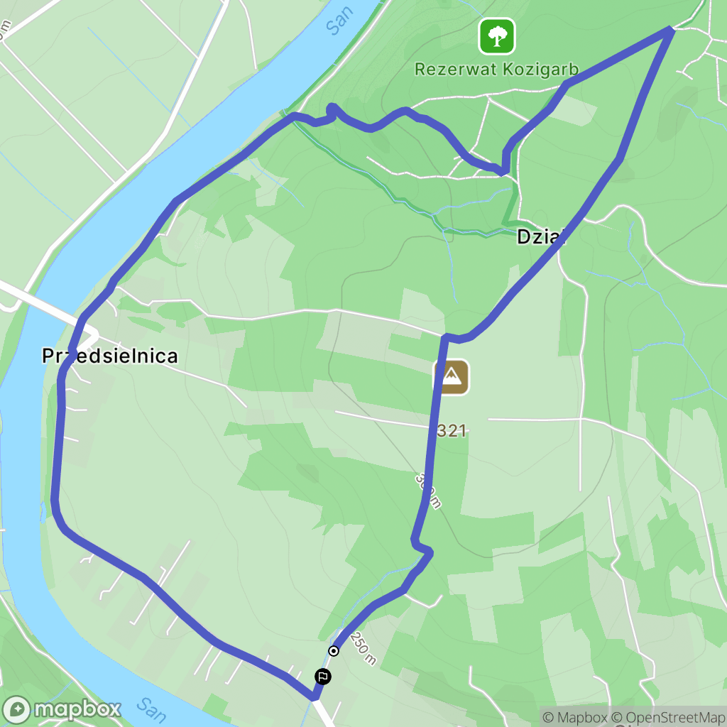 Słonne: mapa trasy - Poland