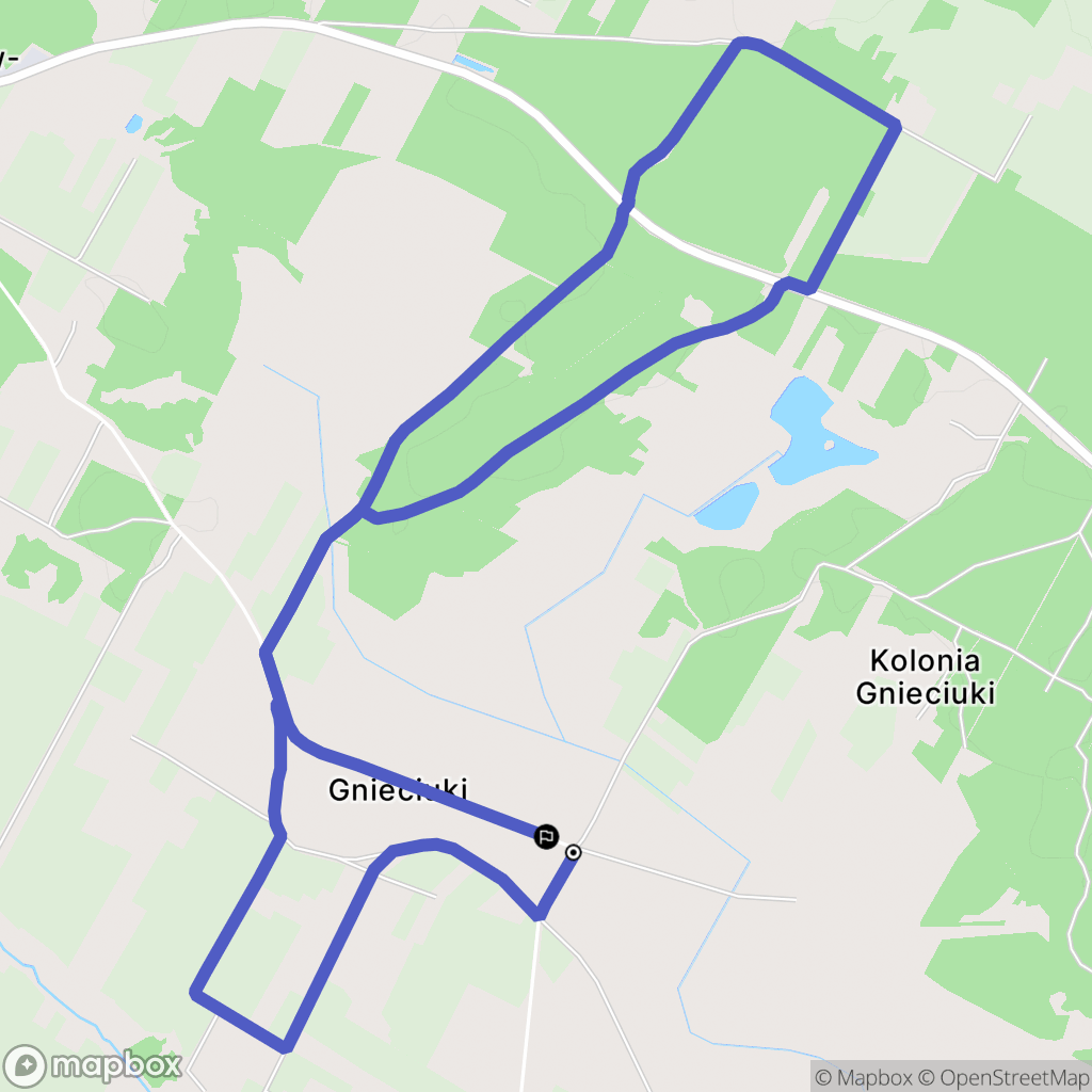 Gnieciuki: mapa trasy - Poland