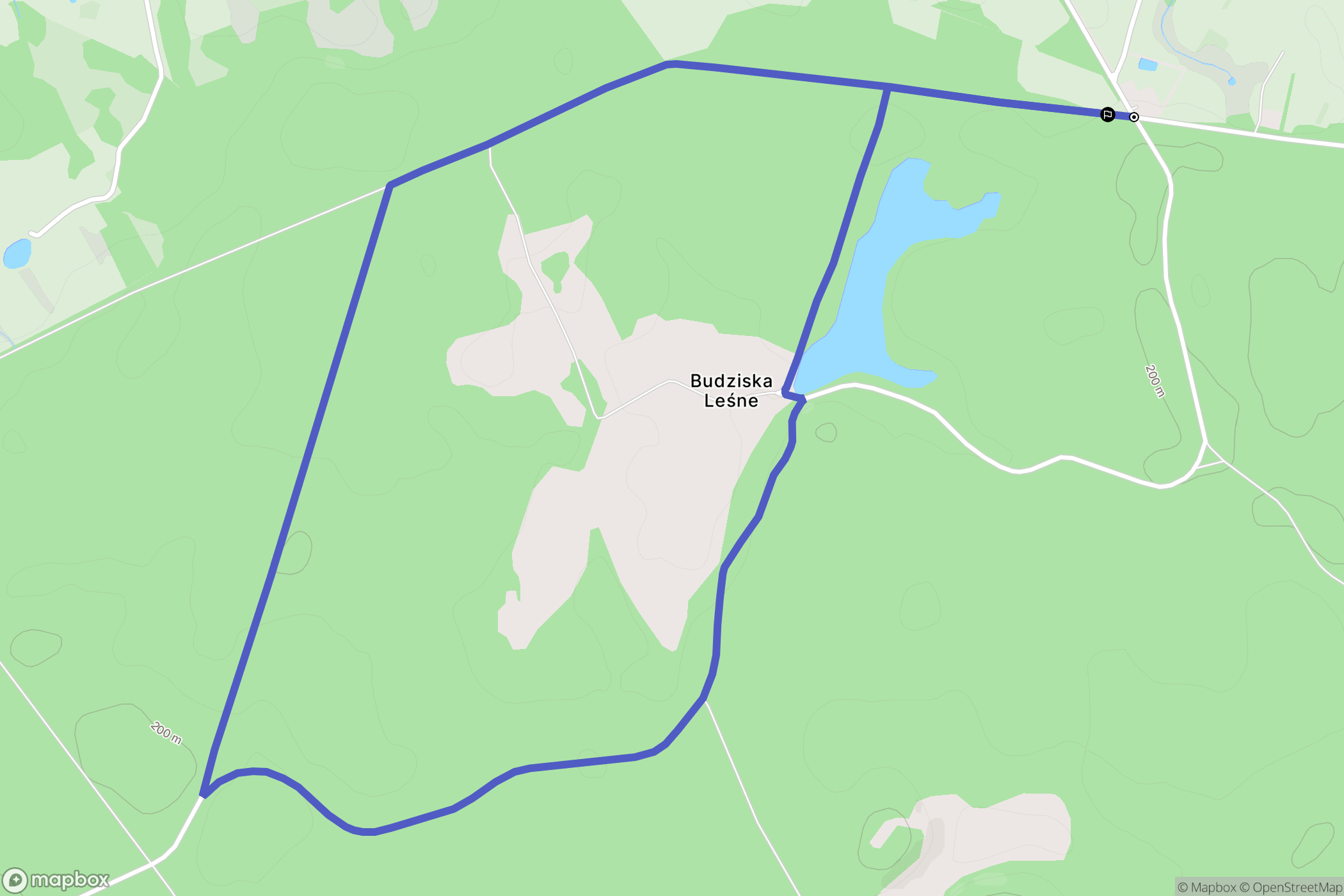 Budziska: mapa trasy - Poland