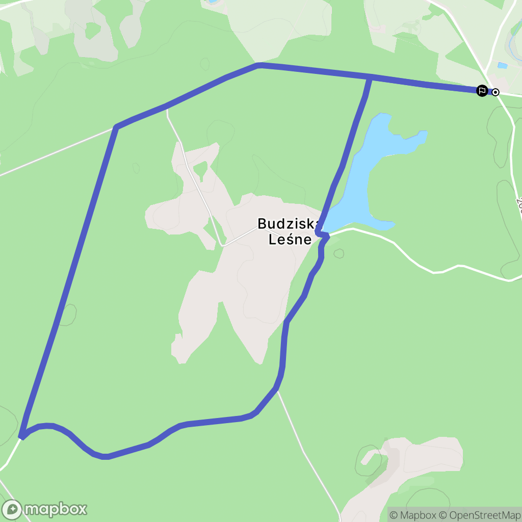 Budziska: mapa trasy - Poland
