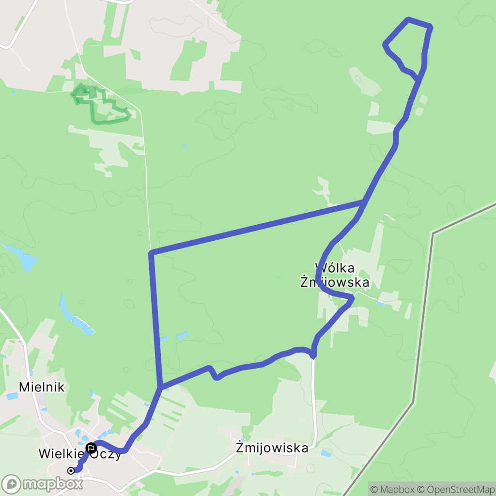 Wielkie Oczy: mapa trasy - Poland