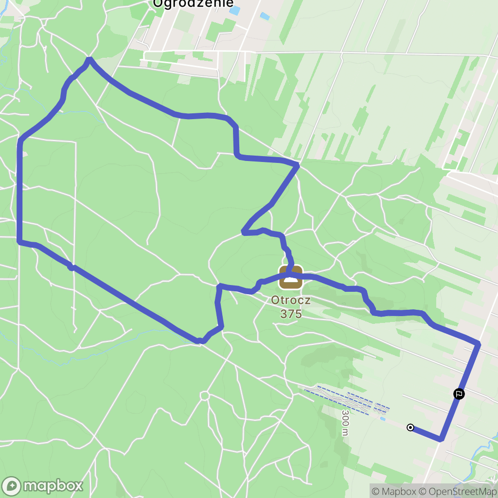 Niestachów: mapa trasy - Poland