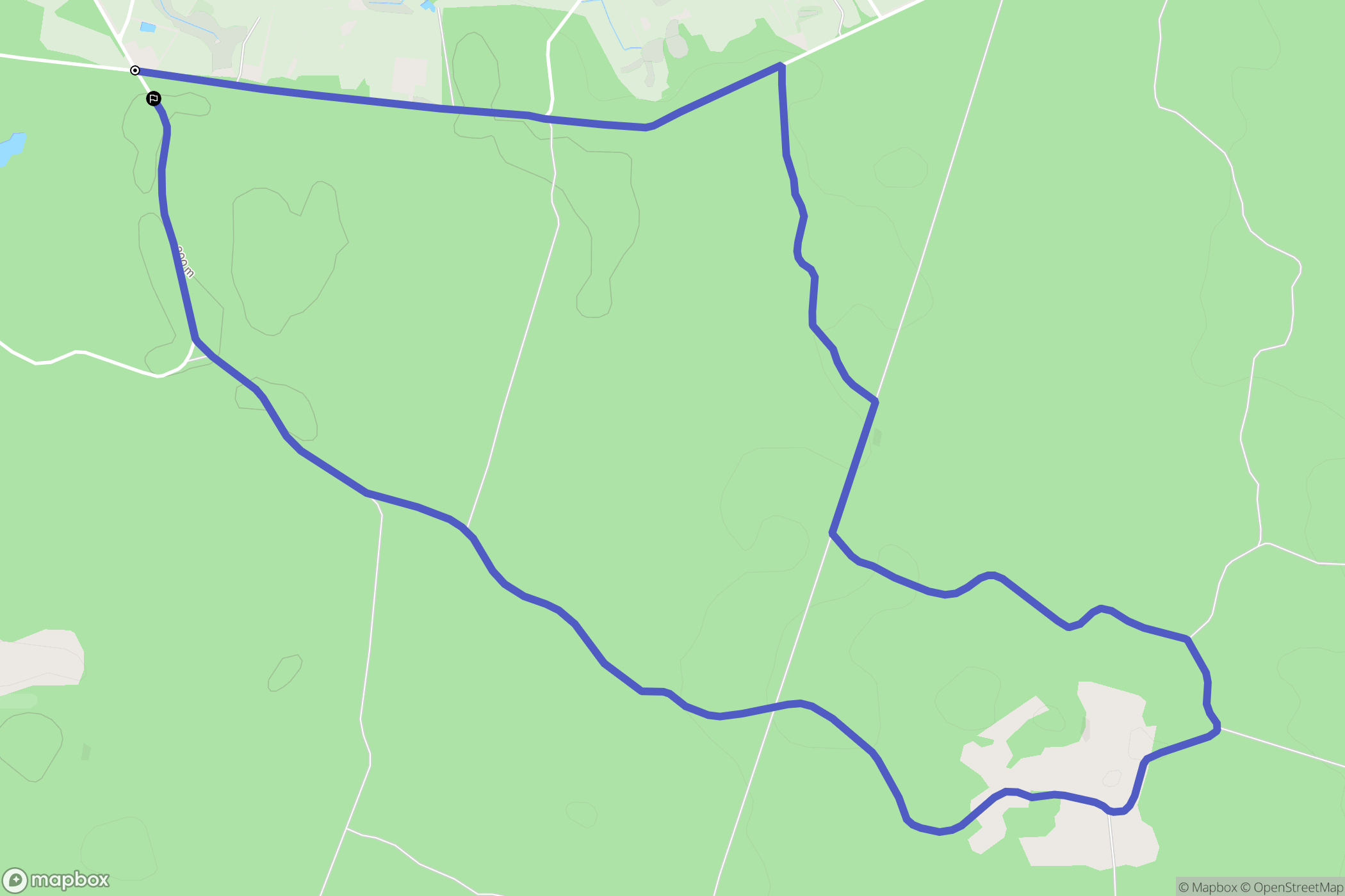 Budziska: mapa trasy - Poland