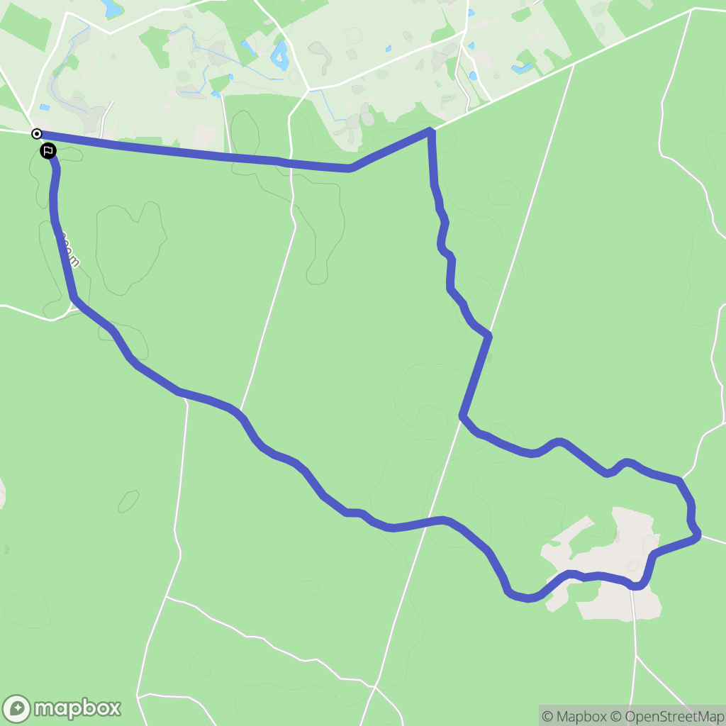 Budziska: mapa trasy - Poland