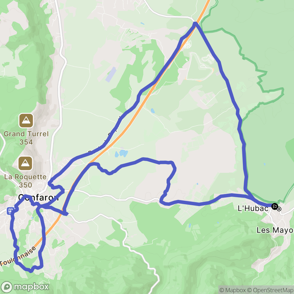 Les Mayons : carte du parcours de randonnée - France