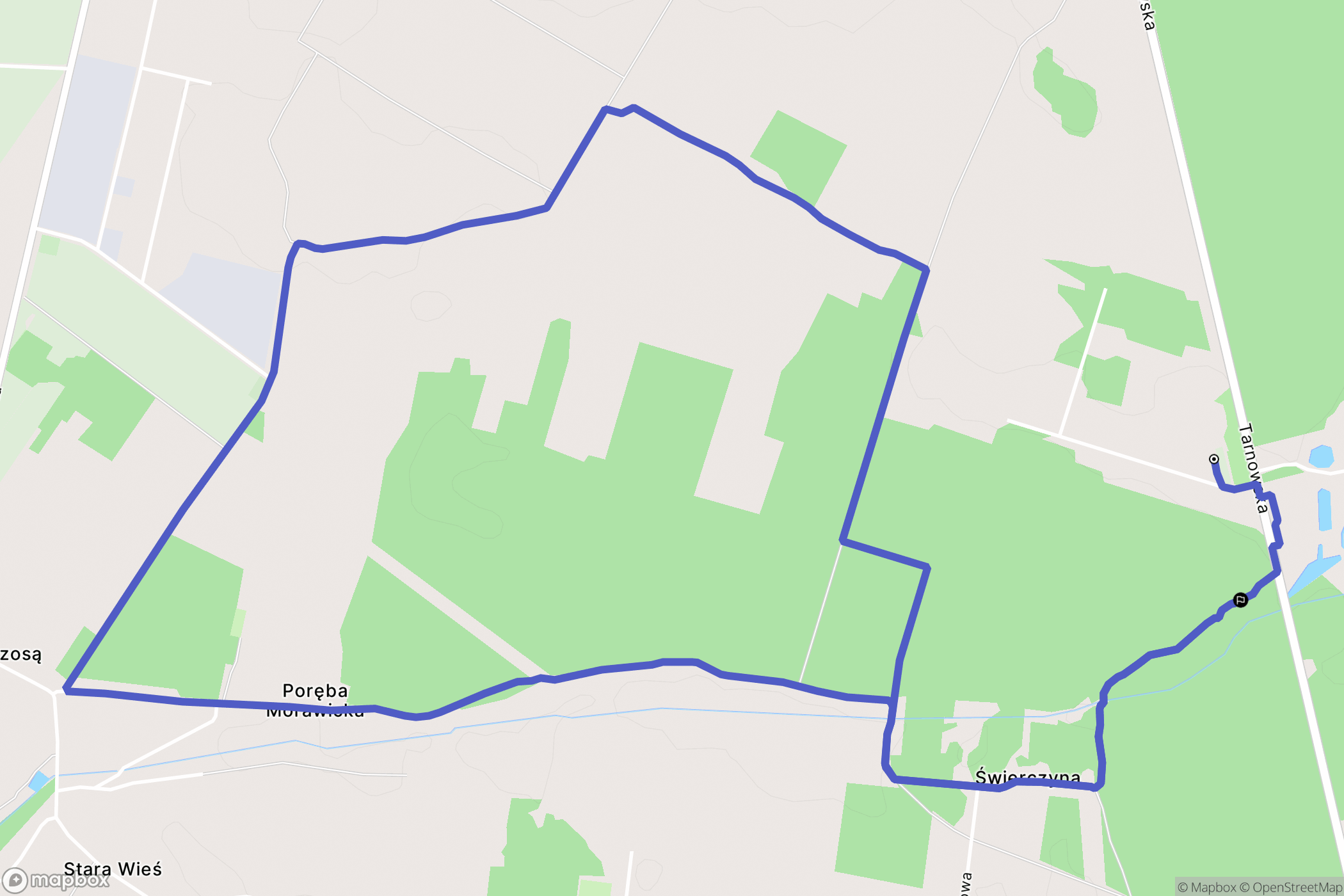 Wola Morawicka: mapa trasy - Poland
