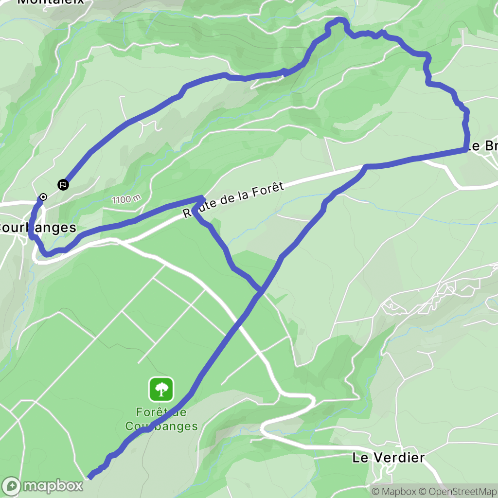 Saint-Victor-la-Rivière : carte du parcours de randonnée - France