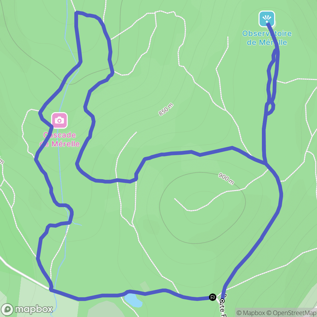 Gérardmer : carte du parcours de randonnée - France