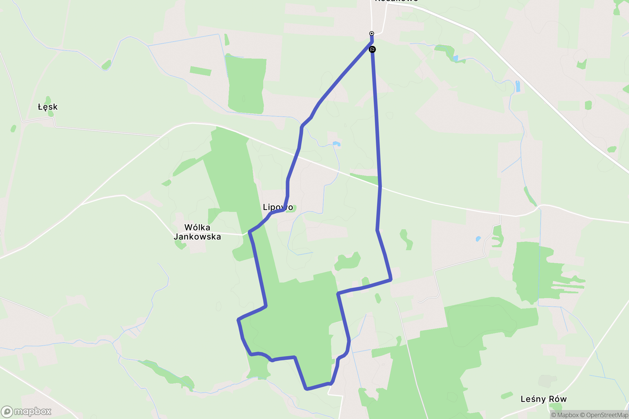 Kosakowo: mapa trasy - Poland