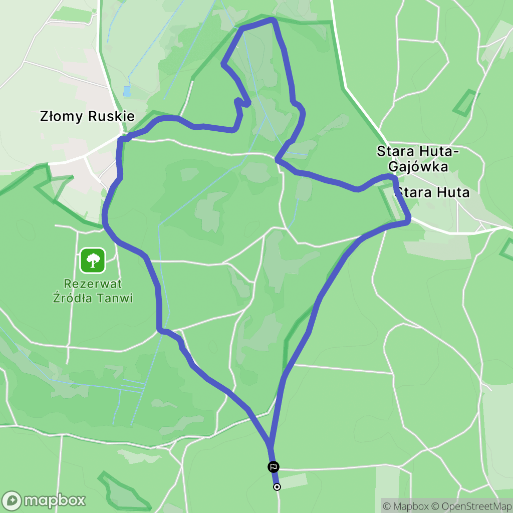 Stara Huta: mapa trasy - Poland
