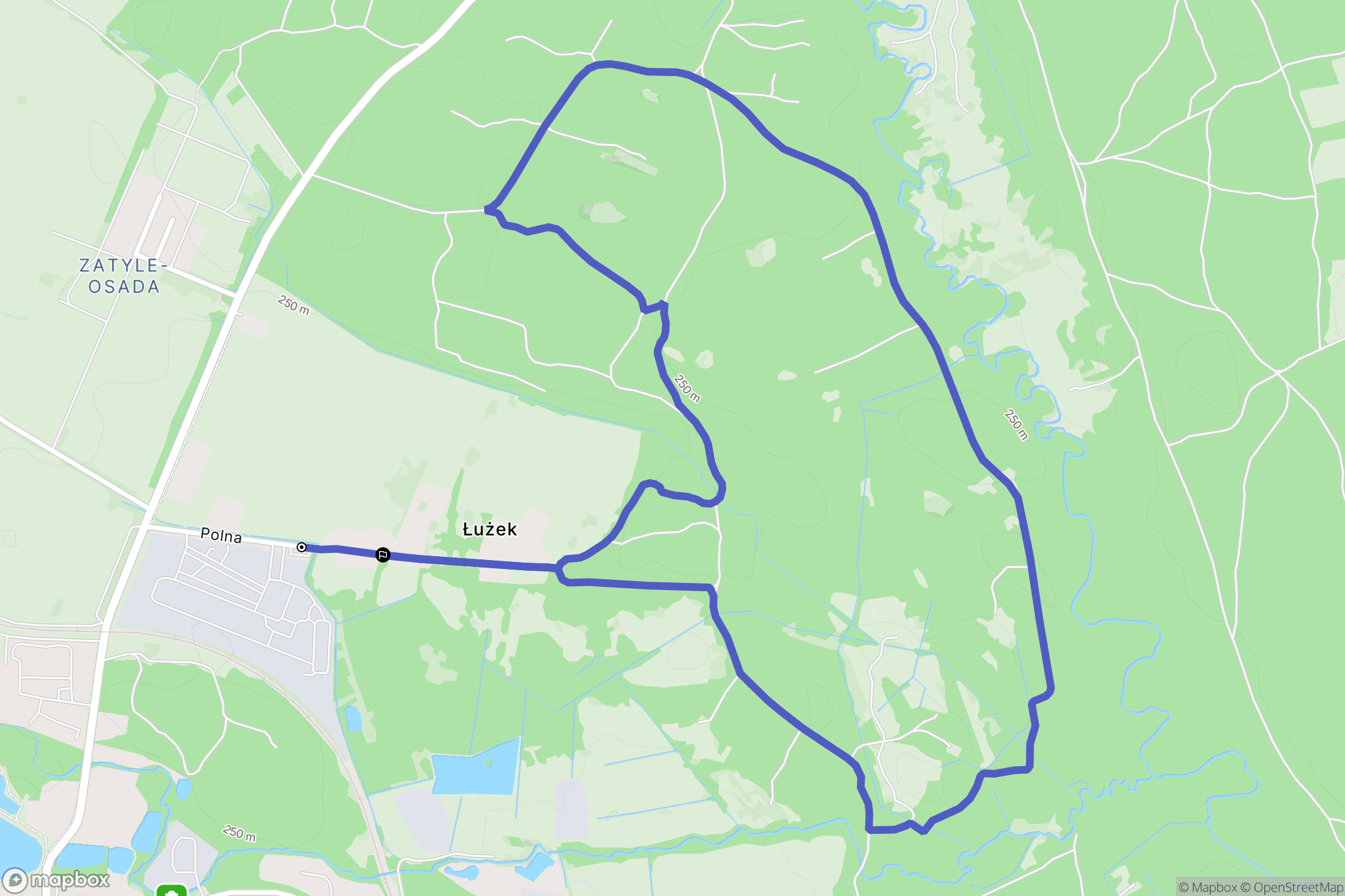 Lubycza Królewska: mapa trasy - Poland