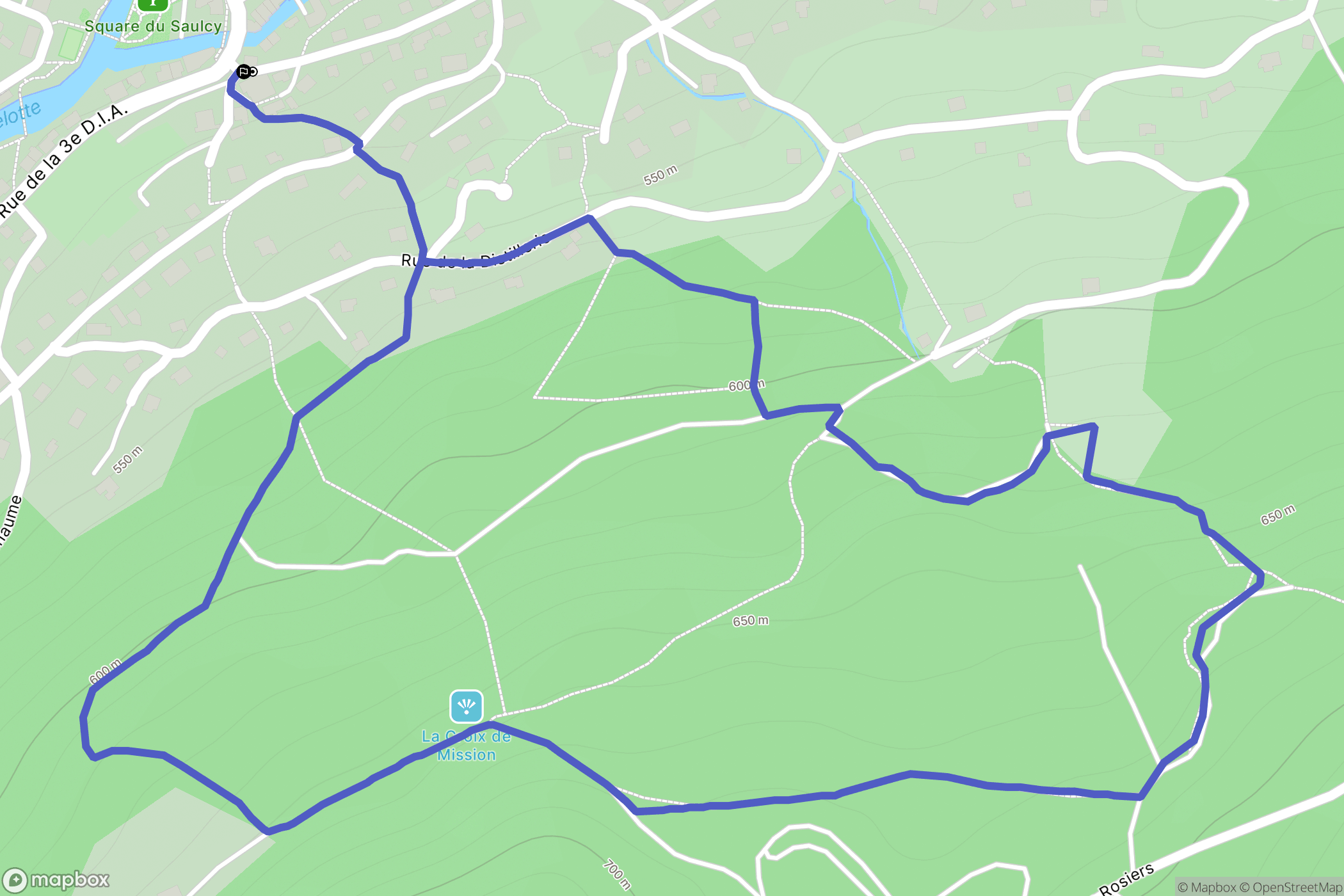 Cornimont : carte du parcours de randonnée - France
